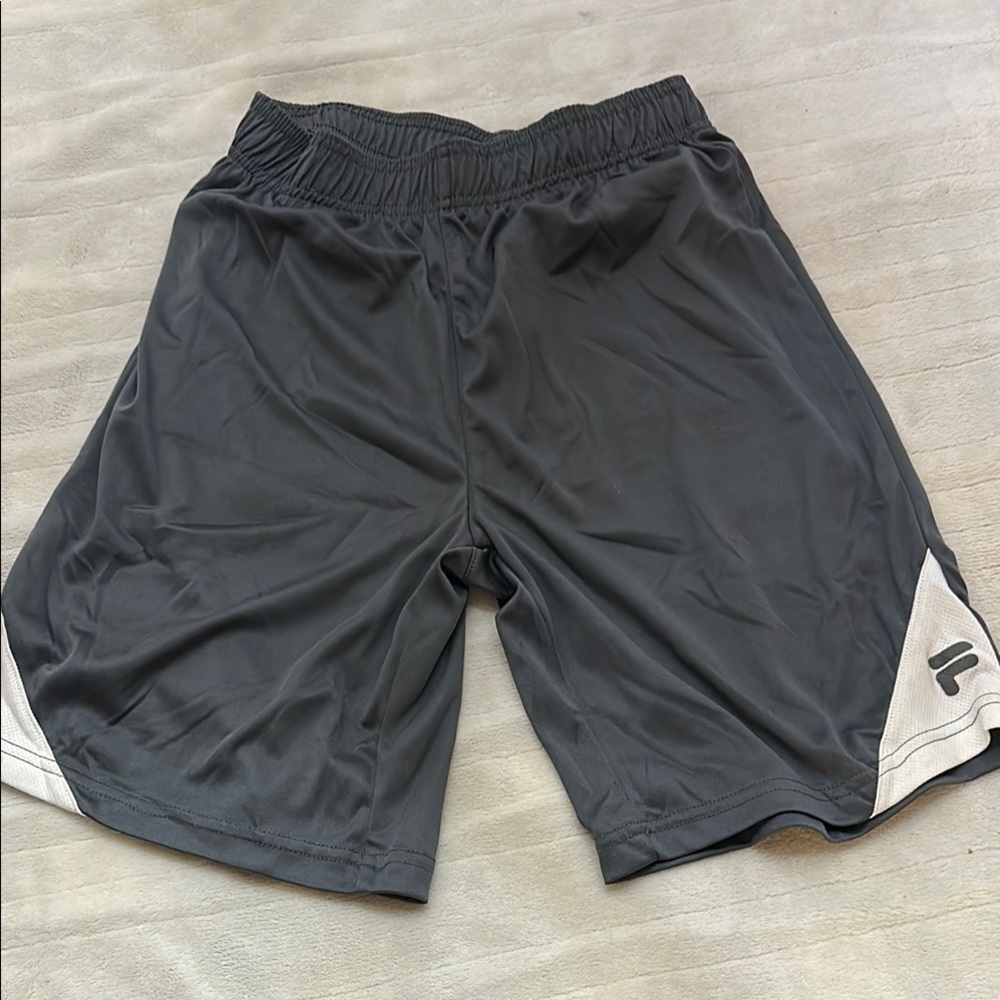 Fila Gray Performance Shorts Elastic Waist